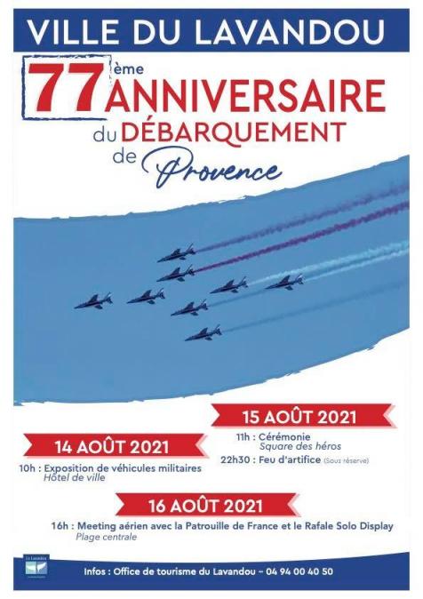 Ville du Lavandou 77 ème anniversaire du Débarquement de Provence