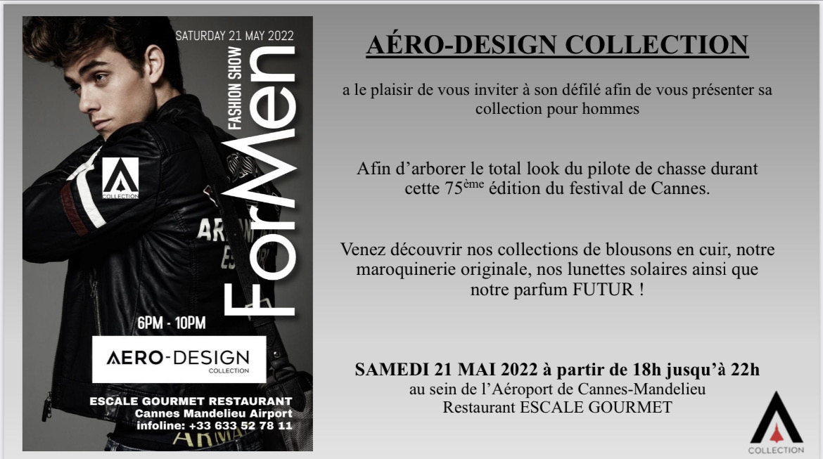 DÃ©filÃ© AÃ©ro-Design Collection 21 mai Ã  l'aÃ©roport Cannes