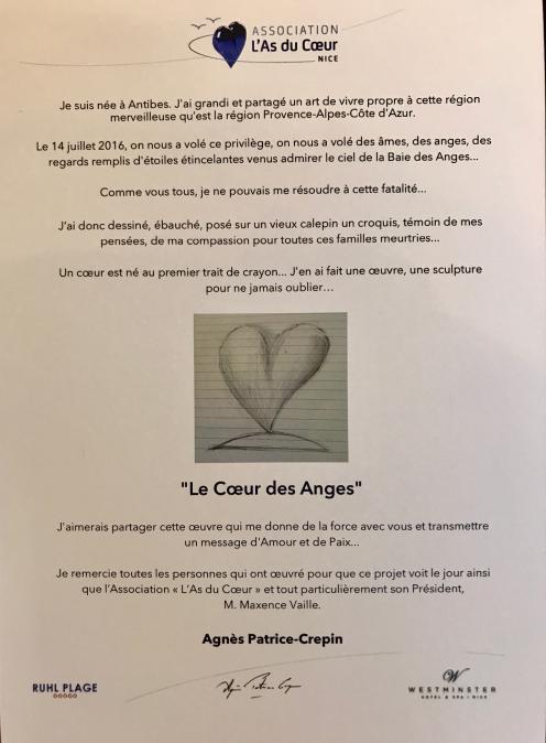 Le 'Coeur des Anges' oeuvre en hommage aux victimes du 14 juillet à Nice
