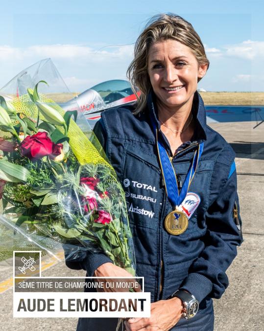 La championne du monde Aude Lemordant porte la Mach Watch modèle Concorde Machmeter
