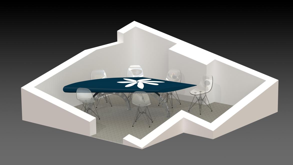 Projet Air Tahiti Nui ✈️🏝🍍🐢🌺 Table de conférence Aéro-Design