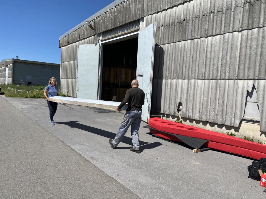 La livraison Cargolux se prépare à l'atelier Aéro-Design