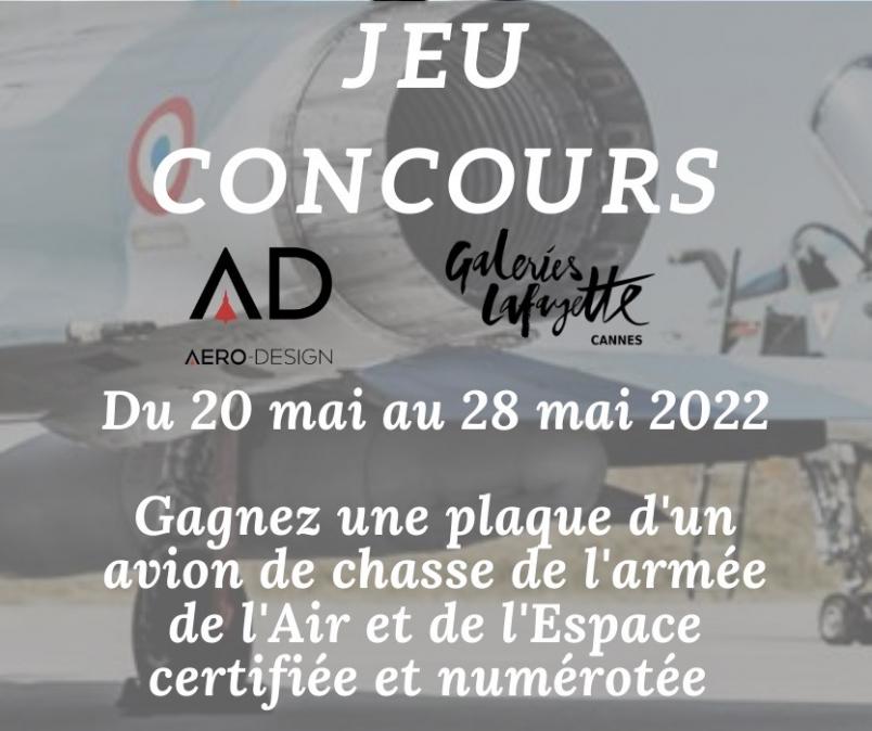 Galerie Lafayette Cannes: Jeu concours Aéro-Design 20 au 28 mai‼️🍀🛩