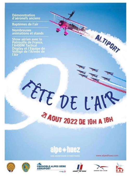 La Fête de l'Air ce 21 août à l'Alpe d'Huez‼️