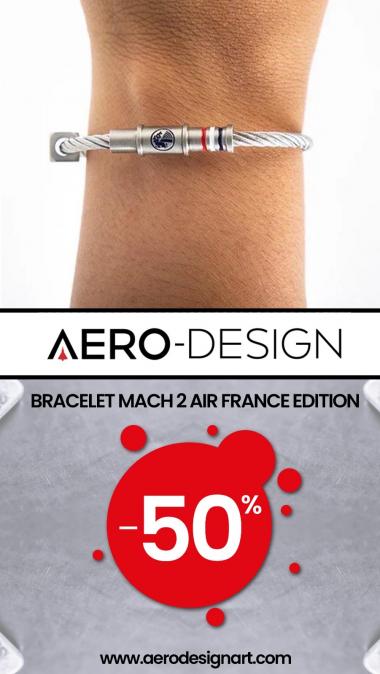 Bracelet Mach 2 AIR FRANCE 🇫🇷 BOEING 747 GITD✈️ 50% de réduction‼️